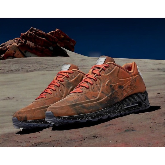 Nike Air Max 90 Mars Landing Stone Magma Orange Black New in Box Womens Size 6 - Picture 9 of 15
